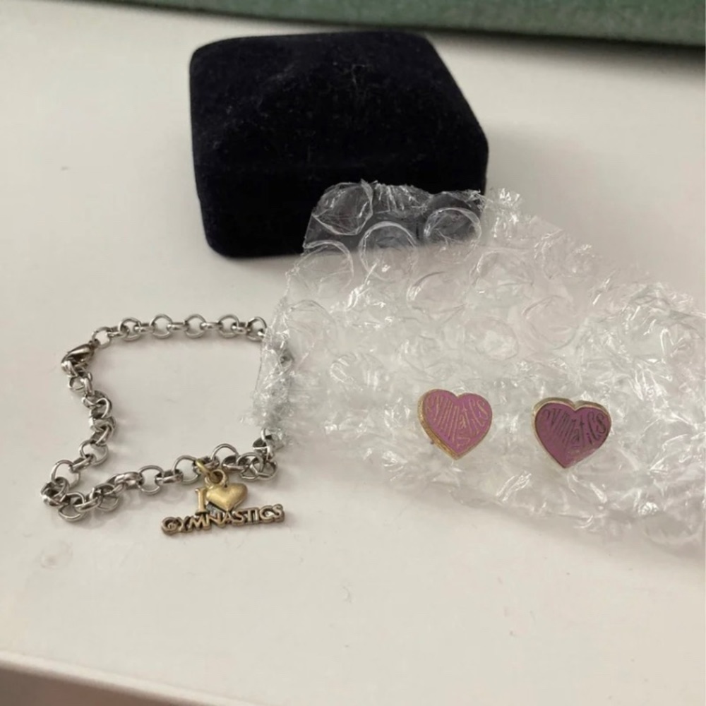 Gymnastics Earrings and Bracelet